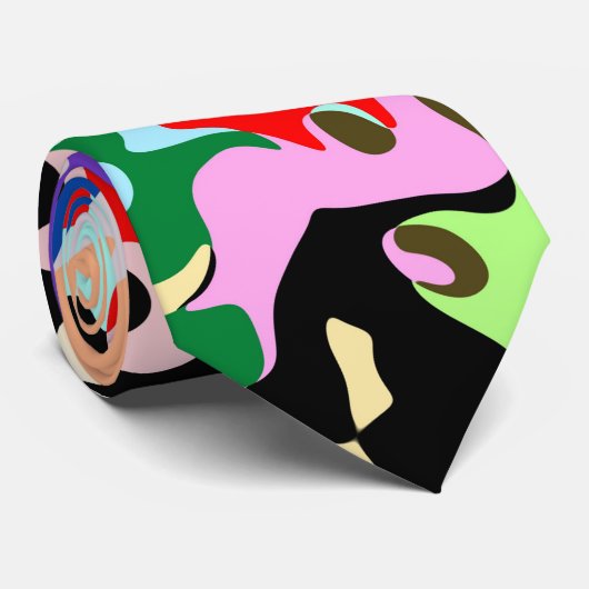 Cravate Conception de motif d'art abstrait (Roulé)