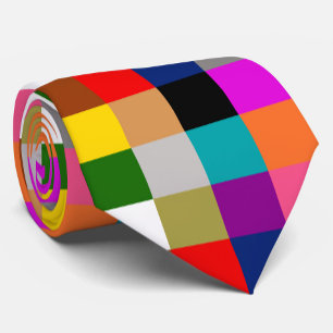 Cravate Conception de motif de blocs de couleur audacieux
