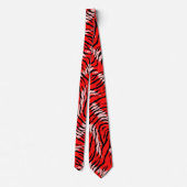 Cravate Conception de motif de peau d'animal Tigre Rouge (Dos)