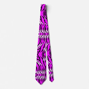 Cravate Conception de motif de peau de tigre violet