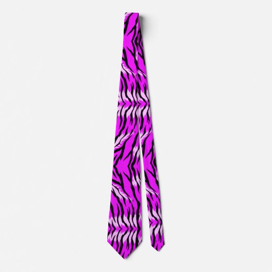 Cravate Conception de motif de peau de tigre violet (Devant)