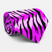 Cravate Conception de motif de peau de tigre violet (Roulé)