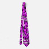 Cravate Conception de motif de peau de tigre violet (Dos)