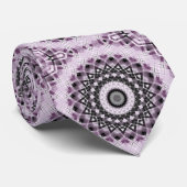 Cravate Conception de motif mandala géométrique violet et (Roulé)