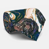 Cravate Conception de motif marbré fluide de luxe 2 (Roulé)