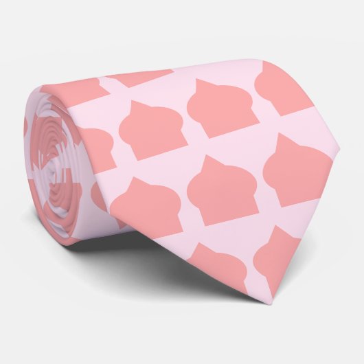 Cravate Conception de motif marocain rose (Roulé)