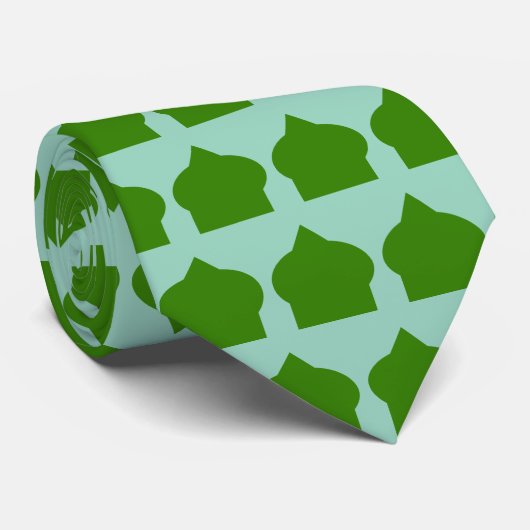 Cravate Conception de motif marocain vert (Roulé)