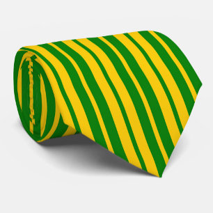 Cravate Conception de motif rayé stylé vert jaune