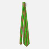 Cravate Conception de motif rayé stylé vert marron (Dos)