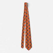 Cravate Conception de motif tête de tigre orange (Dos)