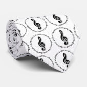 Cravate Conception de notes de musique Treble Clef (Roulé)