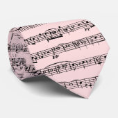 Cravate Conception De Partition En Rose (Roulé)