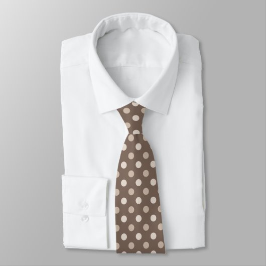 Cravate Conception de points marrons neutres de la Terre (Attaché)