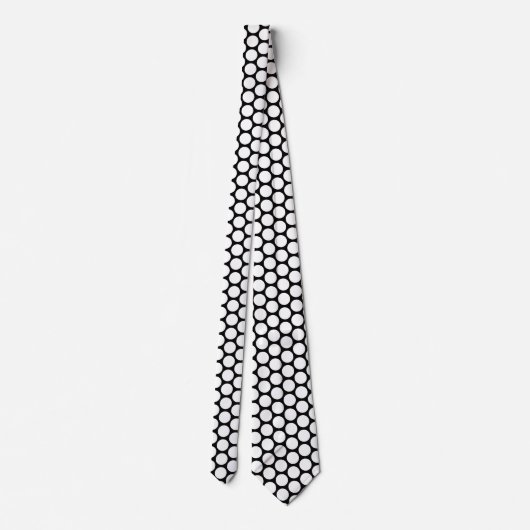 Cravate Conception de points Polka blancs (Dos)