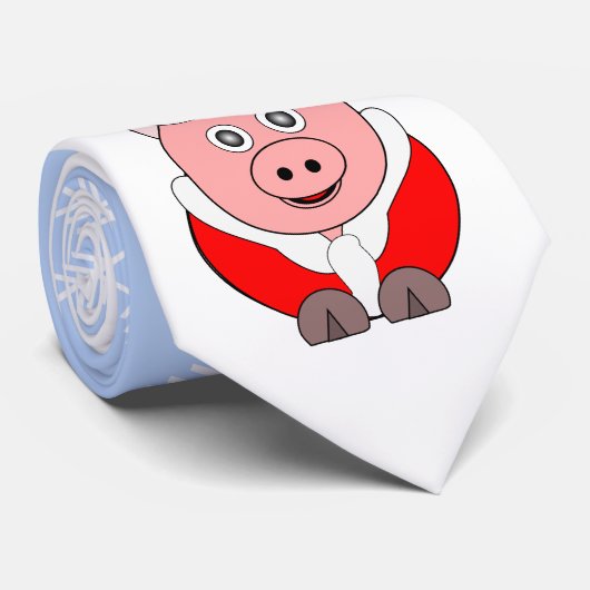 Cravate Conception de porc Noël (Roulé)