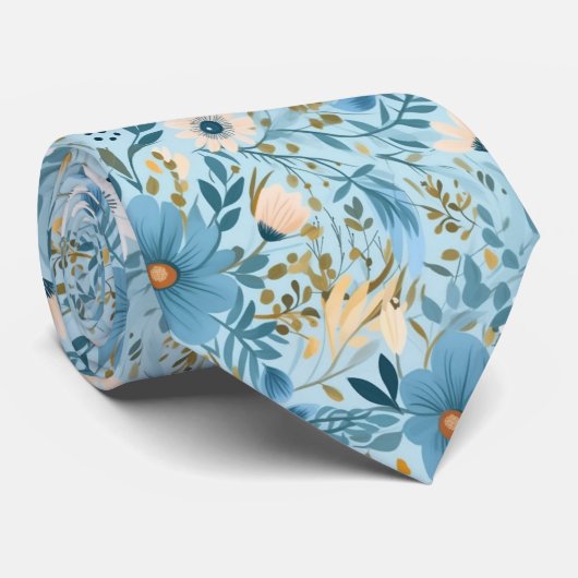 Cravate Conception de prairie de marais (Roulé)