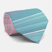 Cravate Conception de rayure de dégradé rose bleu pastel é (Roulé)