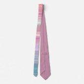 Cravate Conception de rayure de dégradé rose bleu pastel é (Dos)