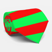 Cravate Conception de rayures rouges et vertes (Roulé)