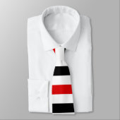 Cravate Conception de rayures rouges noires et blanches (Attaché)