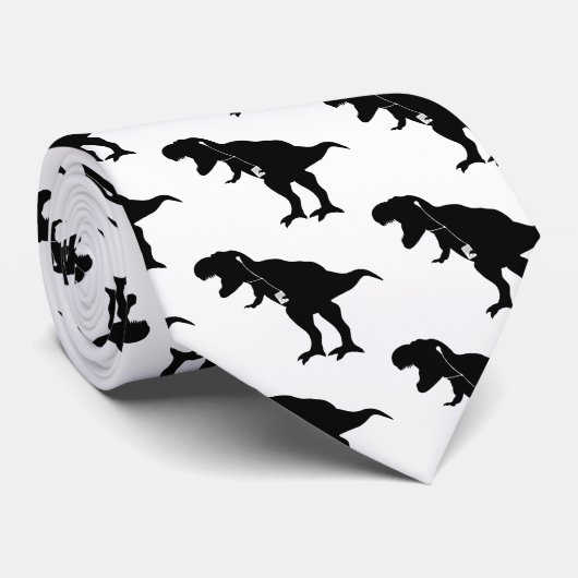 Cravate Conception de T-Rex de danse (Roulé)