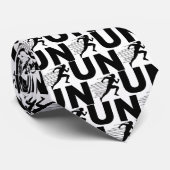 Cravate Conception de typographie en course | Coureur mini (Roulé)