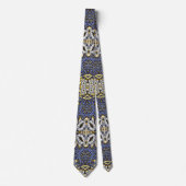 Cravate Conception de William Morris Tulipe Saules Bleu et (Devant)