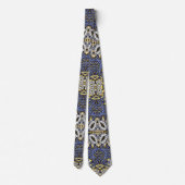 Cravate Conception de William Morris Tulipe Saules Bleu et (Dos)