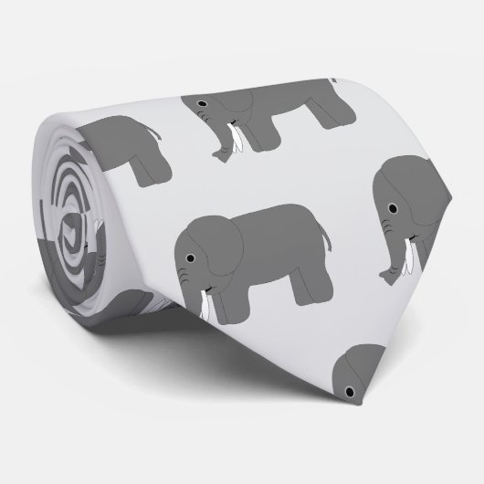 Cravate Conception d'éléphant (Roulé)
