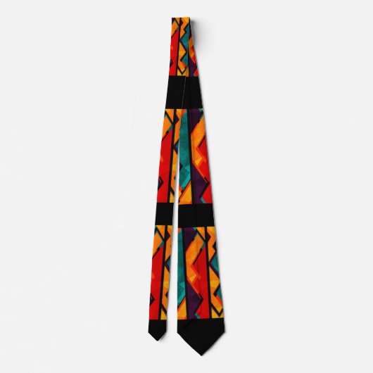 Cravate Conception d'impression de Motifs africains multic (Dos)