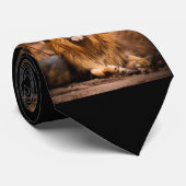 Cravate Conception d'impression de Motifs de lion (Roulé)