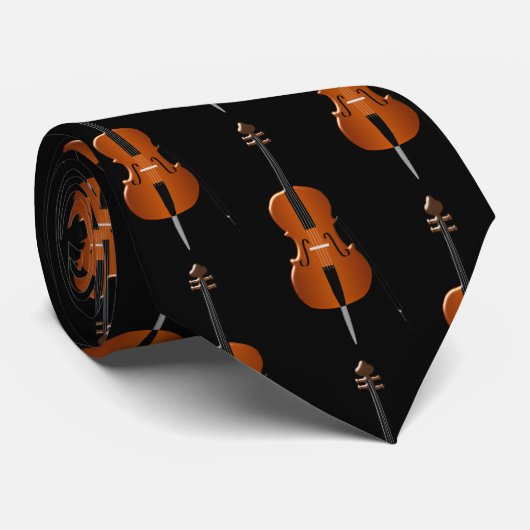 Cravate Conception d'instruments de musique Cello (Roulé)