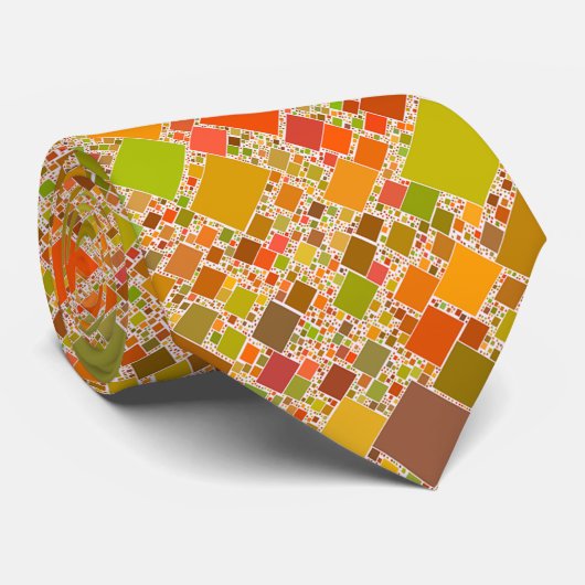 Cravate Conception d'oeuvres en mosaïque Echo d'automne (Roulé)