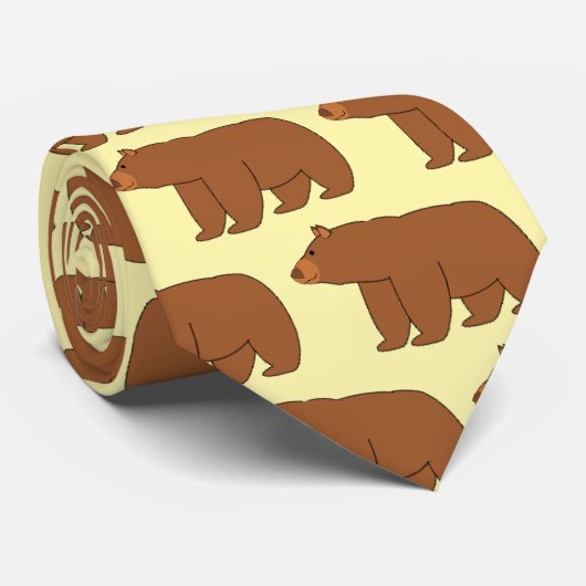Cravate Conception d'ours sur fond de n'importe quelle cou (Roulé)