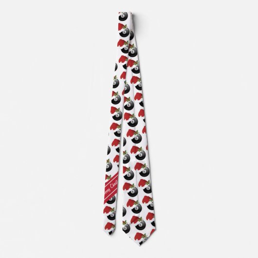 Cravate Conception du billard de Noël (Dos)