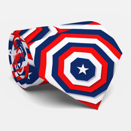 Cravate Conception du drapeau américain (Roulé)