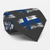 Cravate Conception finlandaise fraîche de drapeau (Roulé)