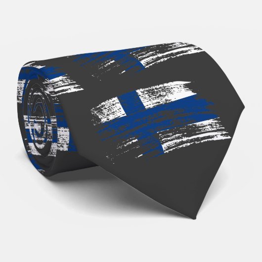 Cravate Conception finlandaise fraîche de drapeau (Roulé)