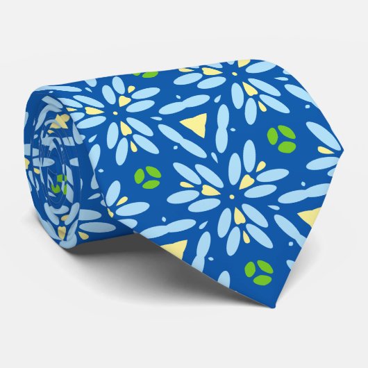 Cravate Conception florale Abstraite (Roulé)