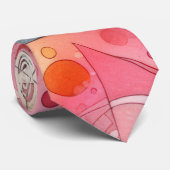 Cravate Conception Géométrique Colorée Rose Abstraite (Roulé)