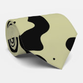 Cravate Conception noire et beige (Roulé)
