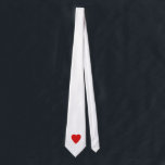 Cravate Conception rouge et blanche de coeur d'amour<br><div class="desc">Un coeur rouge lumineux sur un arrière - plan blanc.</div>