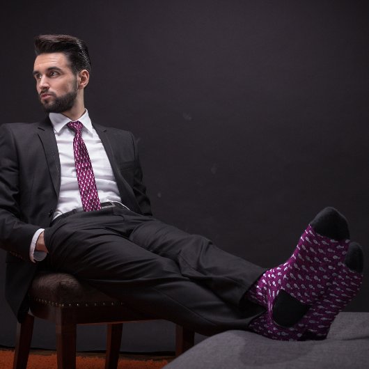 Cravate Conception simple de la broche à boeufs violet