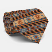 Cravate Conception sud-ouest Adobe Grey Brown Tribal Motif (Roulé)