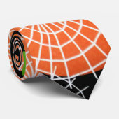 Cravate Conception Web Spider coloré Circulaire futuriste (Roulé)