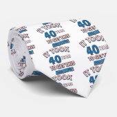 Cravate conceptions d'anniversaire de 40 ans (Roulé)