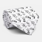 Cravate Conducteur (motif en noir et blanc) (Roulé)