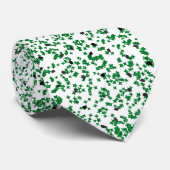Cravate Confetti Graduation, Vert et Noir (Roulé)