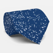Cravate Confetti Motif moderne bleu et blanc (Roulé)