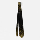 Cravate Confetti Or en noir (Dos)